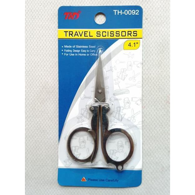 

Diskon! Gunting Lipat Travel Scissors Stailnless Steel 4.1 Inch <