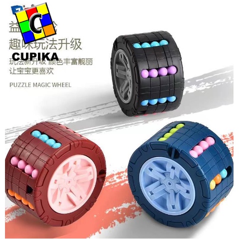 Rubik Beads Spinner bentuk roda mainan anak murah 3x3 qiyi yongjun