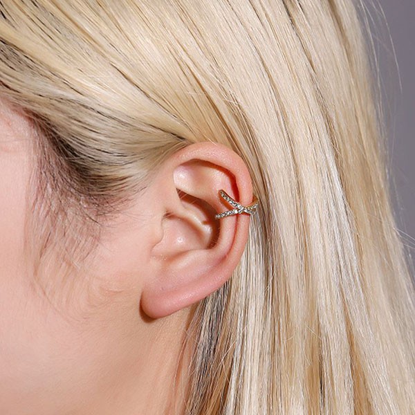 anting clip retro diamond ear clip 1pcs jan237 (3E3)