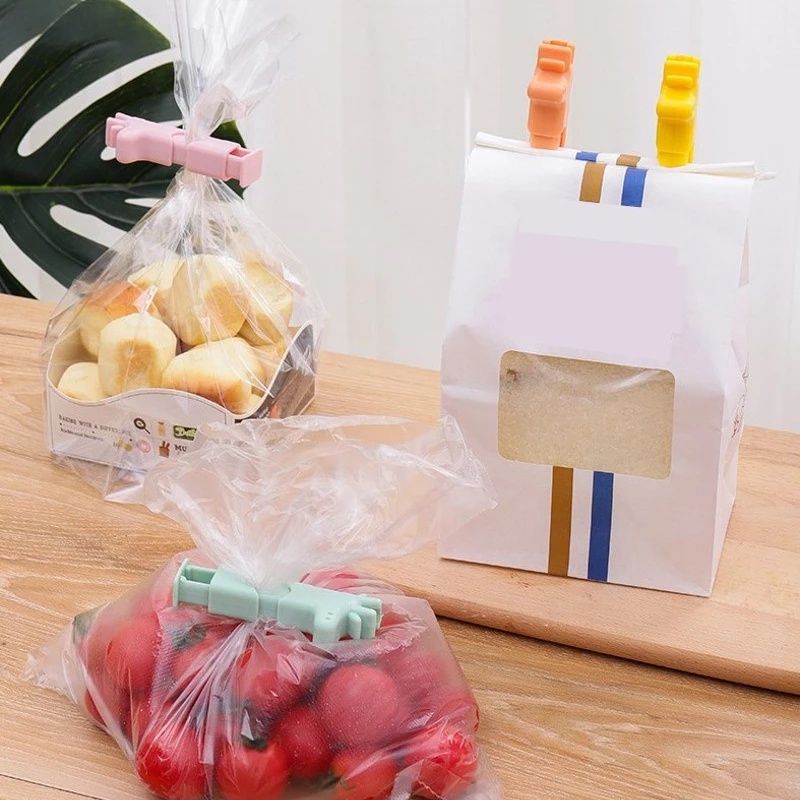 Klip Penyegel Kantong Makanan / Snack / Teh / Susu Anti Debu / Lembab Reusable Portable Untuk Kulkas / Dapur