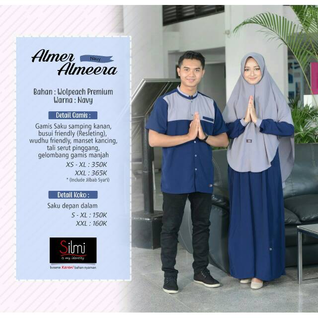 Silmi almer amera / gamis couple / gamis keluarga / gamis sarimbit