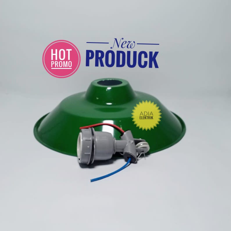 PAKET PROMO  10 SET KAP LAMPU HIJAU Diameter 30 cm / Fiting + Kap Lampu Jalan Bulat  Murah / Kap Lam