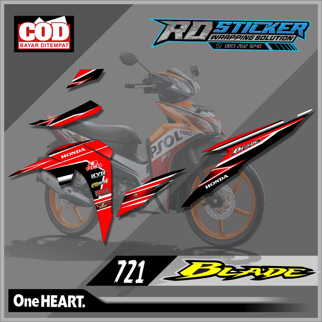 721 striping honda blade new 125,sticker honda blade 125,striping sticker blade new 125,stiker honda