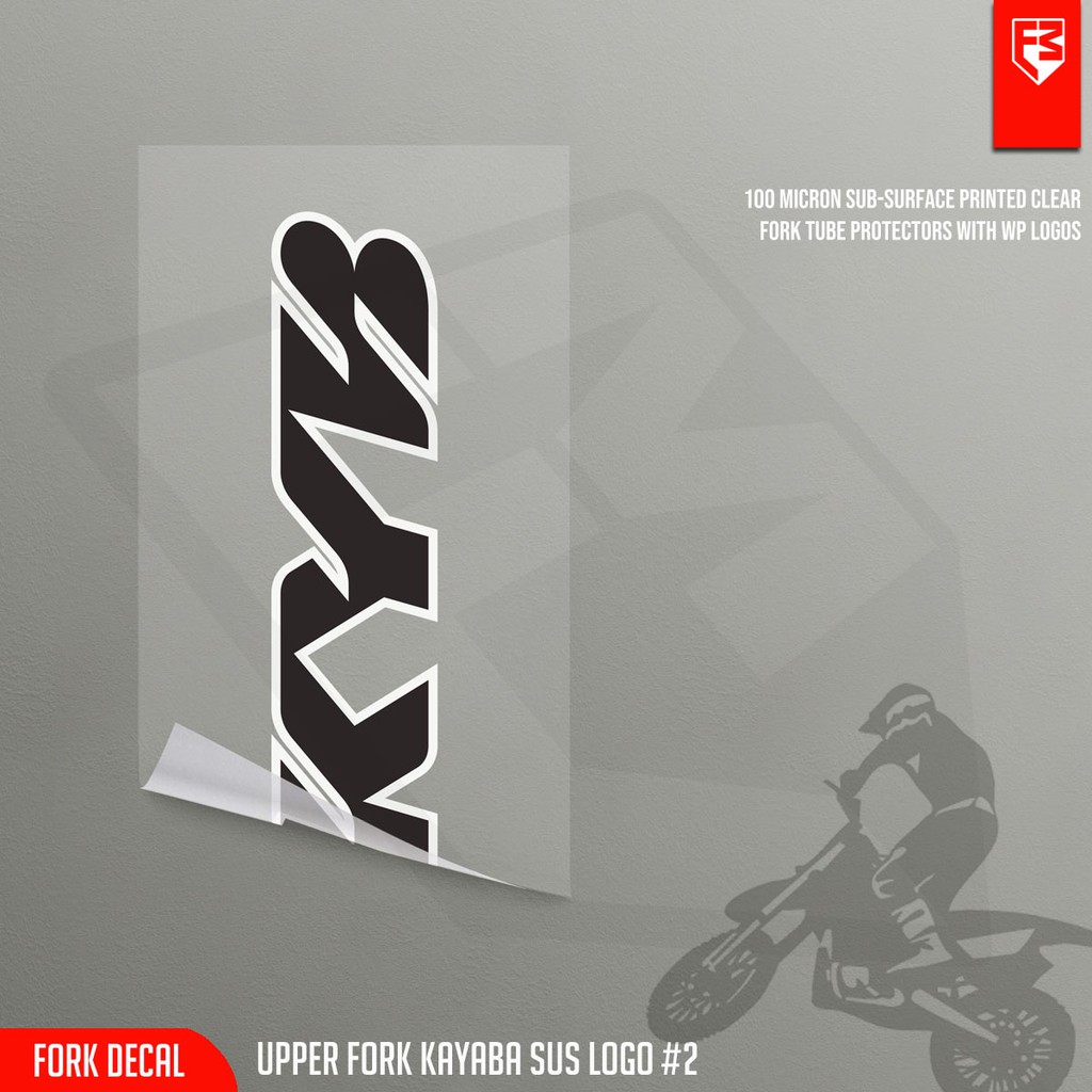 Upper Fork Decal Sticker USD Kayaba 02 Clear shock crf klx wr155 ktm