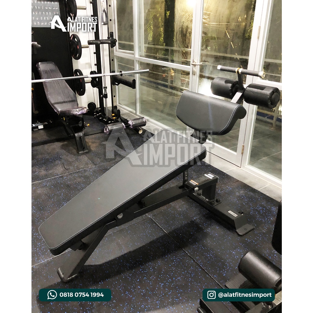 Adjustable Decline Bench Commercial Bangku Fitnes Gym Komersil DHZ Fitness