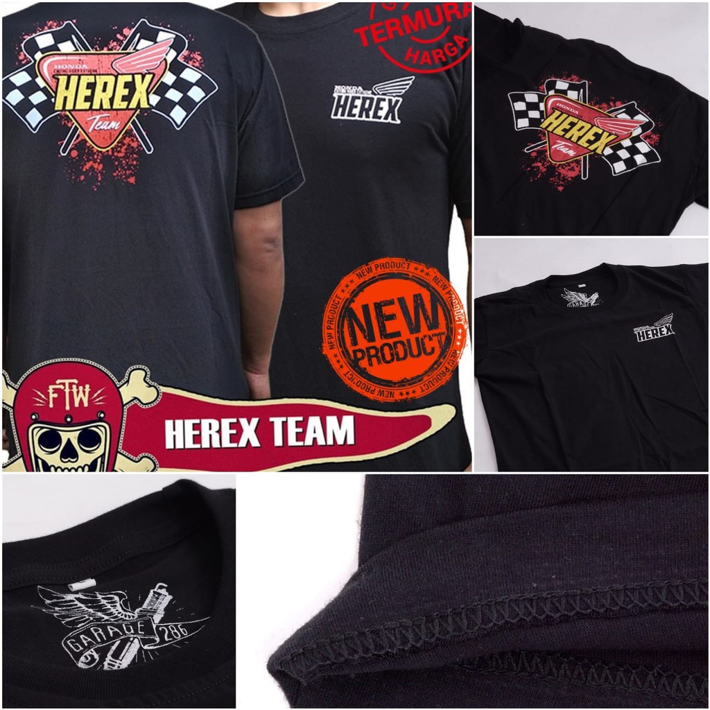 HEREX Team-Kaos Motor Honda , Kaos Motor Balap , Baju Motor Herex , Baju Motor , Koas Cb , Baju Cb