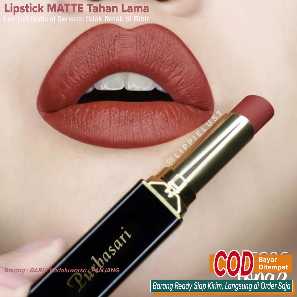 Lipstik Lipstick MATTE Tahan lama Lembab Anti Retak Warna Segar di Bibir ~ Purbasari Matte Lipstick 
