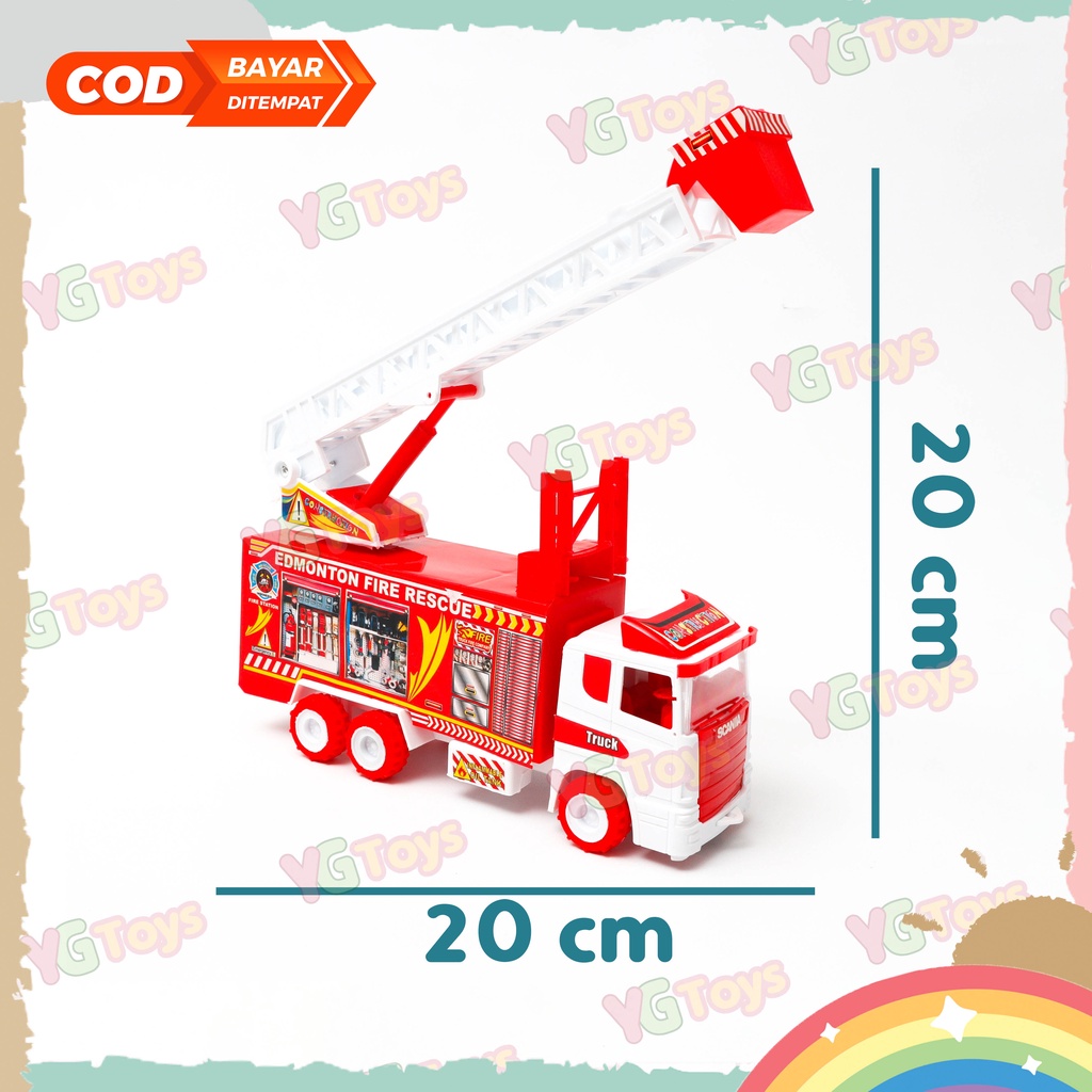 YGtoys Mobil Pemadam Kebakaran Mainan Fire Truck Station Damkar Laki Laki Fire Rescue