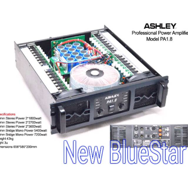 Power Amplifier ASHLEY PA 1.8 Professional ORIGINAL.NB