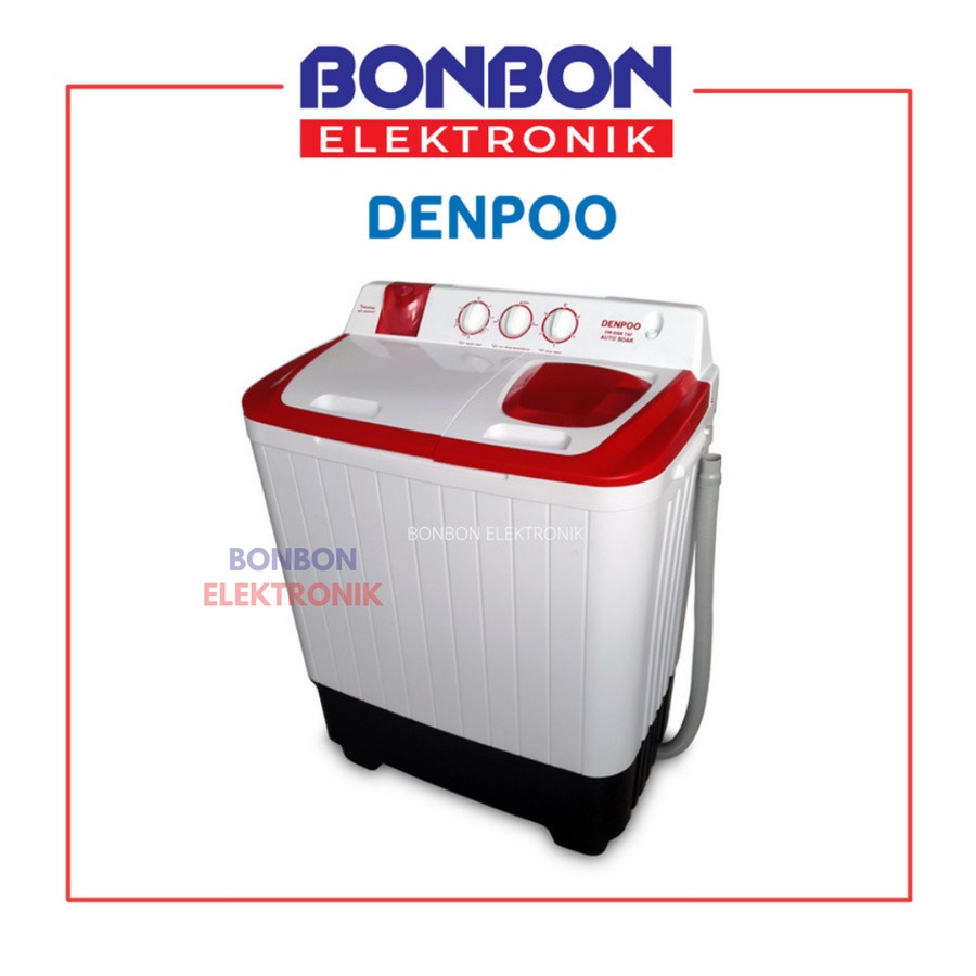 Denpoo Mesin Cuci 2 Tabung 8KG DW 8308 4 Pulsator