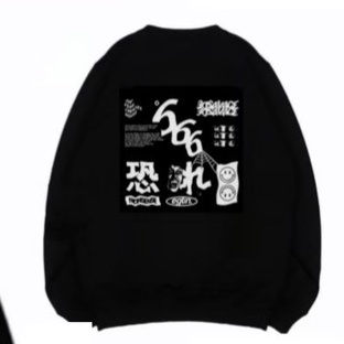 Sweatshirt Crewneck S66 Society Japan Black Keren Simple Terbaru