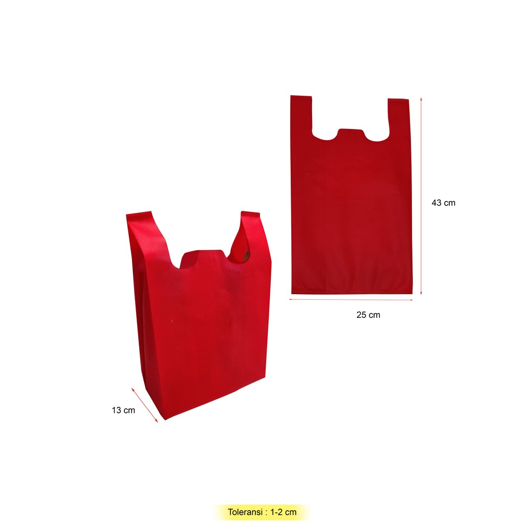 

Tas Spunbond model kresek 25x43 tas belanja sponbon press goody bag kain non woven