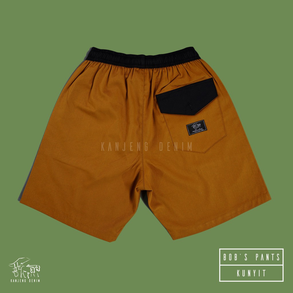 Kanjeng Denim Boardshort Celana Pendek BOB'S PANTS KUNYIT