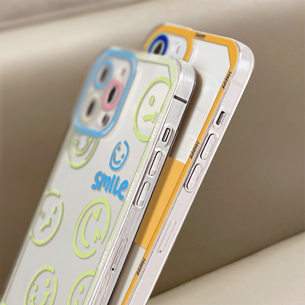 Casing TPU Samsung Galaxy A12 A13 A22 A73 A53 S22 A72 4G / 5G A52 A52S A32 A21S A71 A51 A50 A50S A30S S22 Ultra21 S30 Motif Smiley