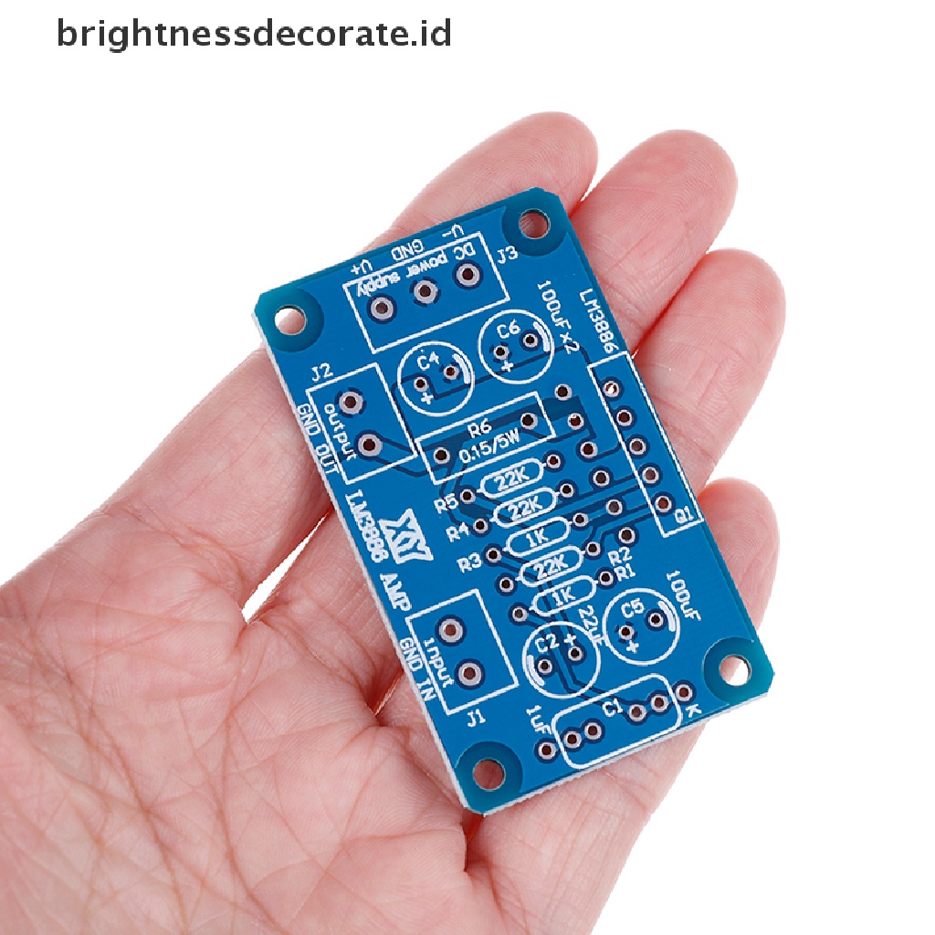 Papan PCB power amplifier DC ^ 20-28V 68W LM3886TF HIFI parallel bare