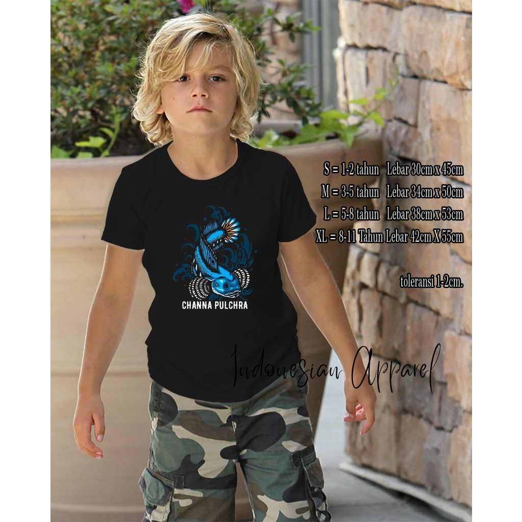 Kaos Tshirt Distro Anak Ikan Channa Barca Pulcra