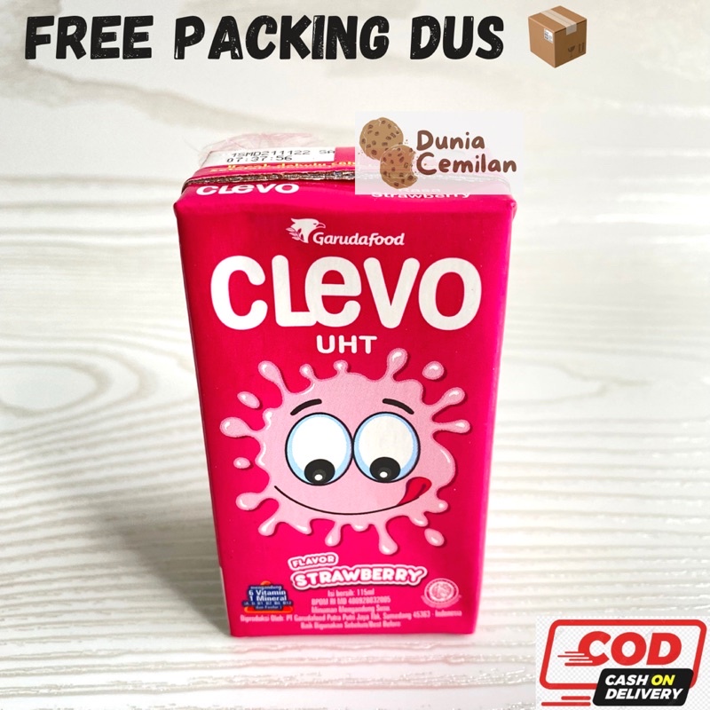 [TERMURAH!!] Susu Clevo UHT 115ml Satuan - Minuman Susu Coklat/Straw/Ice Cream