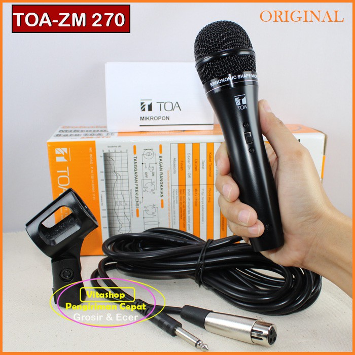 TOA ZM-270 MIC CABLE MIK KABEL MIKROPON / MICROPHONE MIC/MICROPHONE