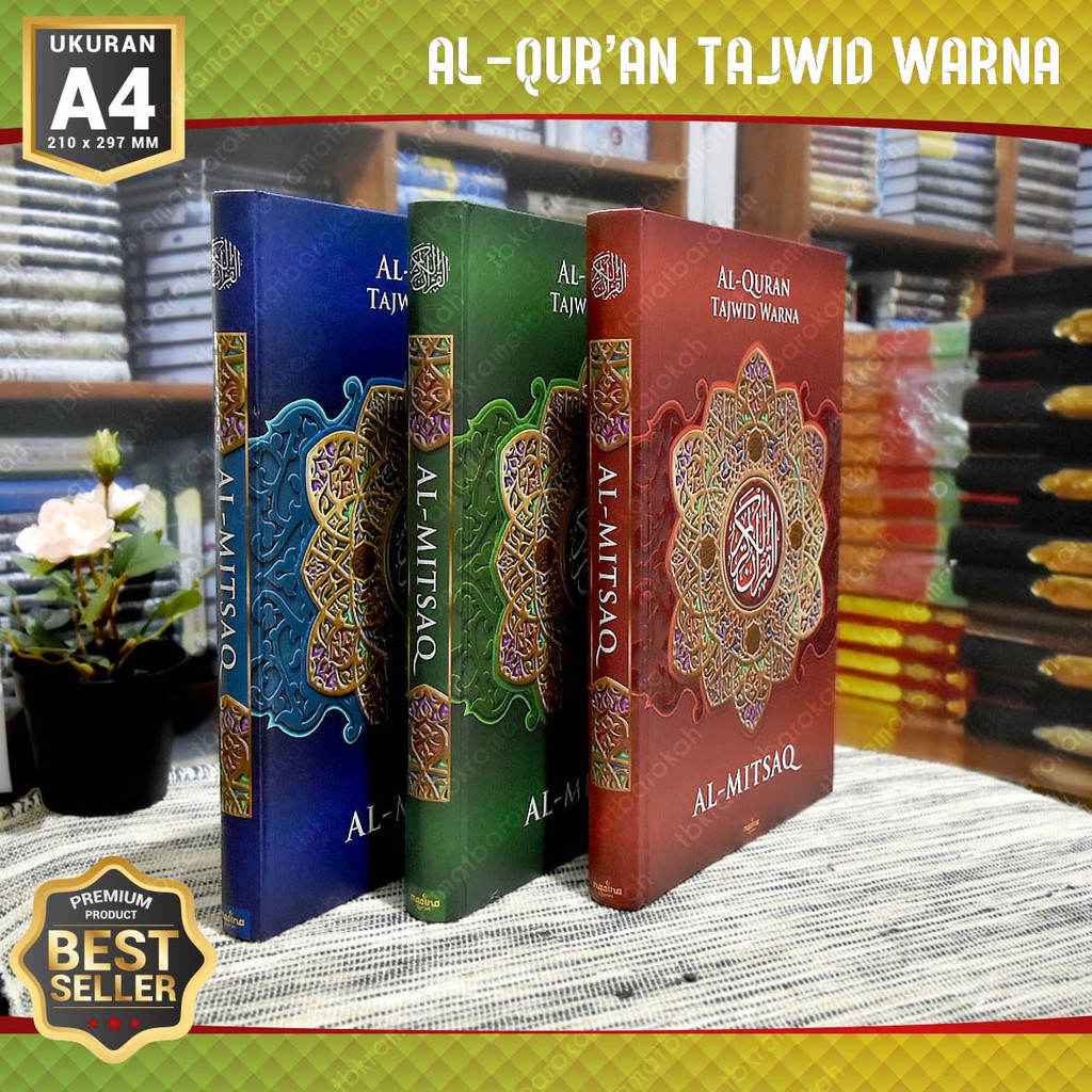 Al quran al Mitsaq A4, Al quran Tajwid Warna A4, Quran Non Terjemah