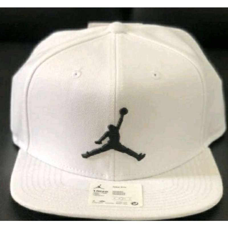 barang baru.. Topi Jordan Pro Jumpman Snapback warna putih/ all white, original 100% murah aja biar 
