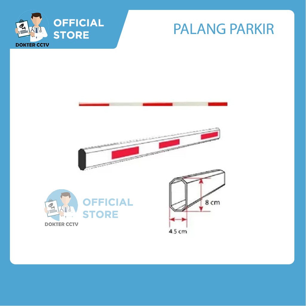 Boom Barrier Gate/ Portal/ Arm Palang Parkir 4 Meter