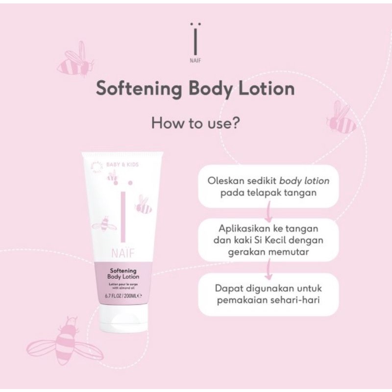 Naif Baby Softening Body Lotion 200 ml - Lotion Bayi &amp; Anak