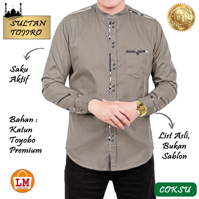 TERMURAH TERLARIS Baju Koko Pria SULTAN TOJIRO TOYOBO TERBARU LMS 25555-25561