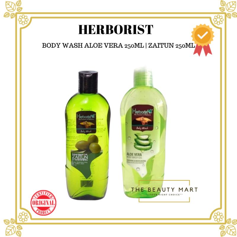 Herborist Body Wash Aloe Vera 250ml | Herboris Body Wash Zaitun 250ml | Herborist Sabun Mandi