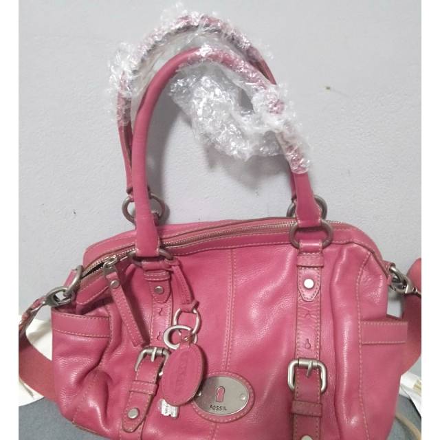 Fossil maddox satchle large pink