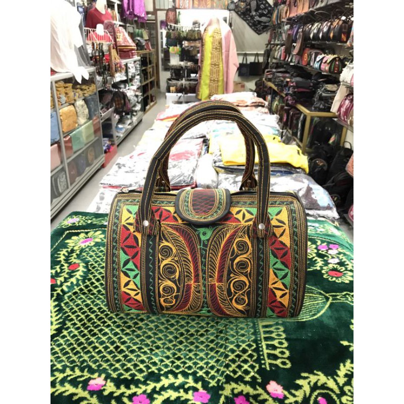 Tas Koper mini bordiran motif khas Aceh / Travel bag selempang khas Aceh