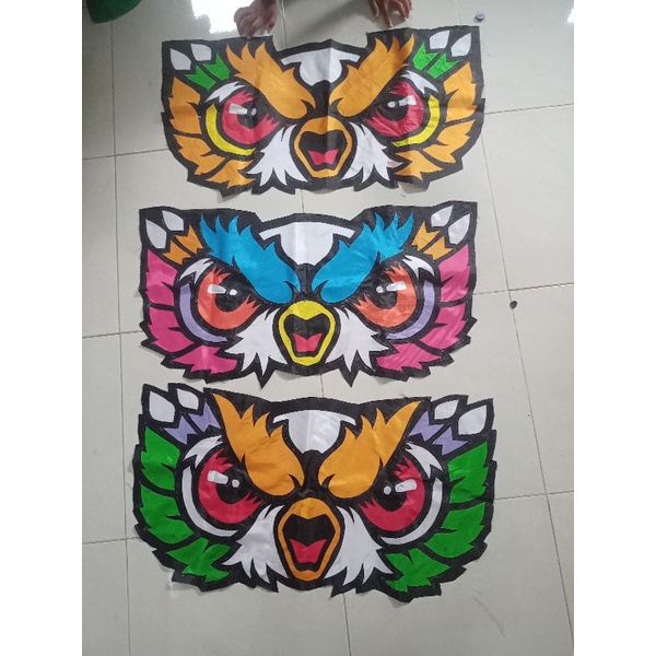 Kain Layangan celepuk Kain motif mata Cutting Mata