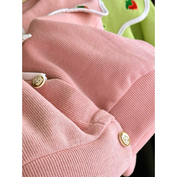 【Happy Baby】0-8Tahun WT01 Sweater Kancing Style  Tali Strawberry