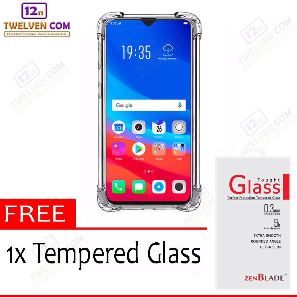 Case Anti Shock Anti Crack Softcase Oppo F9 / Oppo F9 Pro - Free Tempered Glass