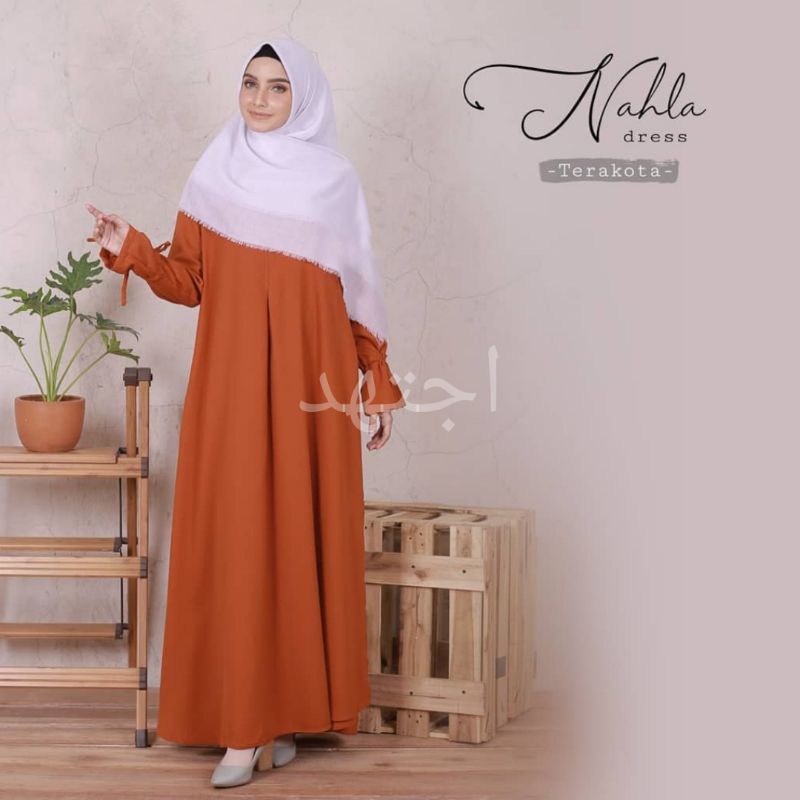 GAMIS daily Brand IJTIHAD bahan shakila flowly (free parfum)