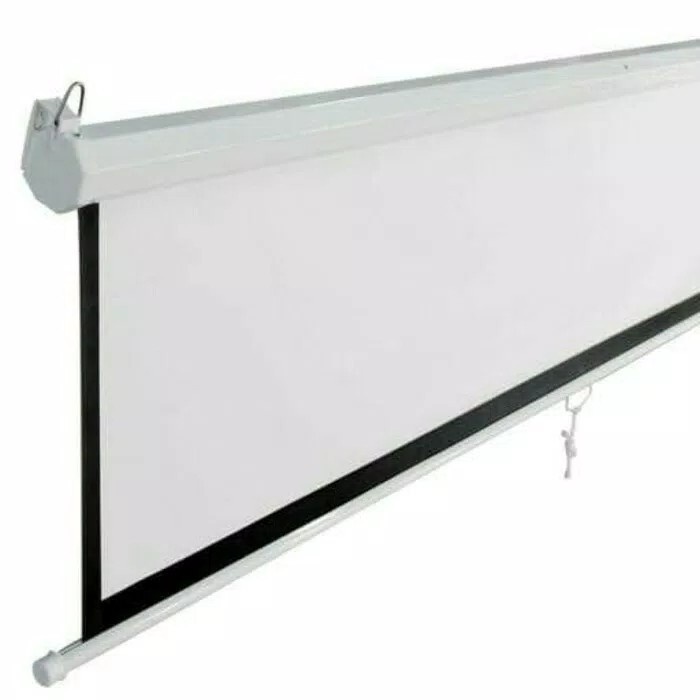 LAYAR PROJECTOR SCREEN PROJECTOR GANTUNG 84 96 120 Inch