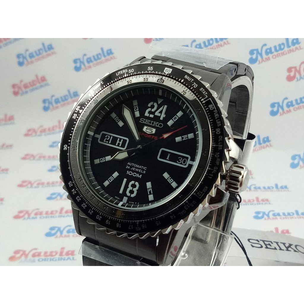 Seiko 5 Sports SRP355K1 Automatic Fligth Navigation | Jam Pria SRP355