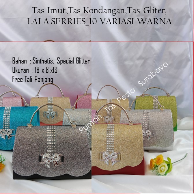 TAS PESTA LALA MODEL CLUCTH DAN SELEMPANG TERKESAN MEWAH DAN ELEGAN