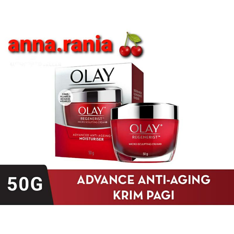 Olay Krim Pelembab Pagi Regenerist Micro Sclupting Day Cream Advanced Anti Aging whip 50 g 14 g 10 g