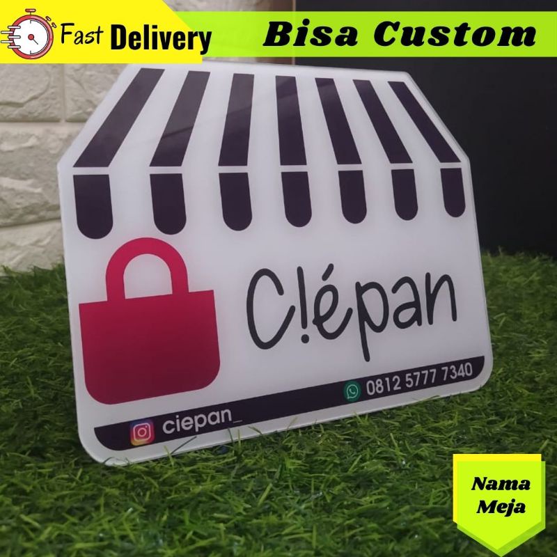 

Papan Nama Meja Usaha Akrilik Custom