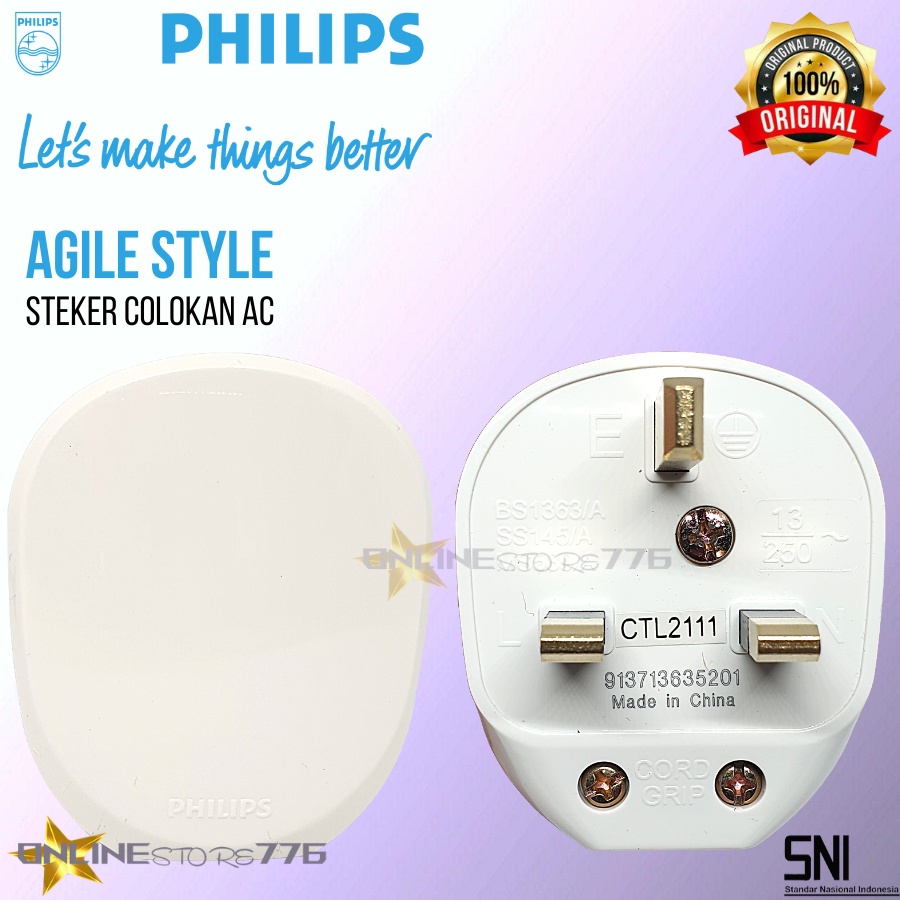 Steker AC PHILIPS AgileStyle AC Plug - Steker AC