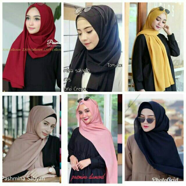 Pasmina Diamond I Kerudung Pasmina Sabyan Hijab Jilbab Pashmina Sabyan Shopee Indonesia
