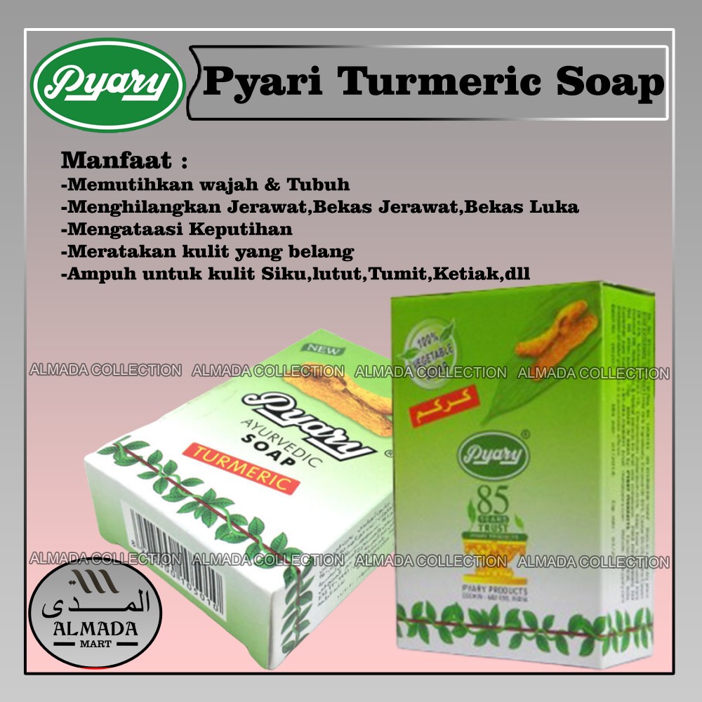 Sabun Arab Pyary Original 100% Pyari Turmeric Soap Pyary India Ori Termurah