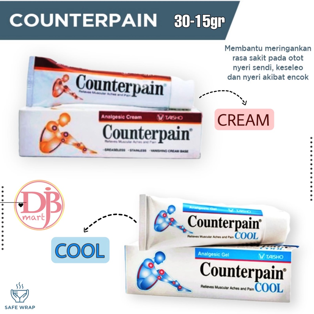 Jual Counterpain Cool And Cream Krim Pereda Nyeri Obat Nyeri Sendi Salep Nyeri Otot