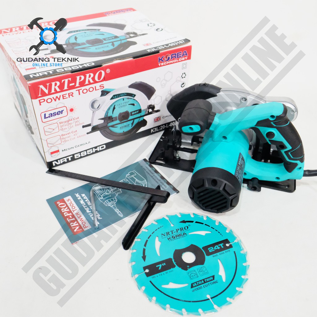 Circular Saw Laser NRT 585HD - Gergaji Circle 7 Inch NRT 585HD Laser