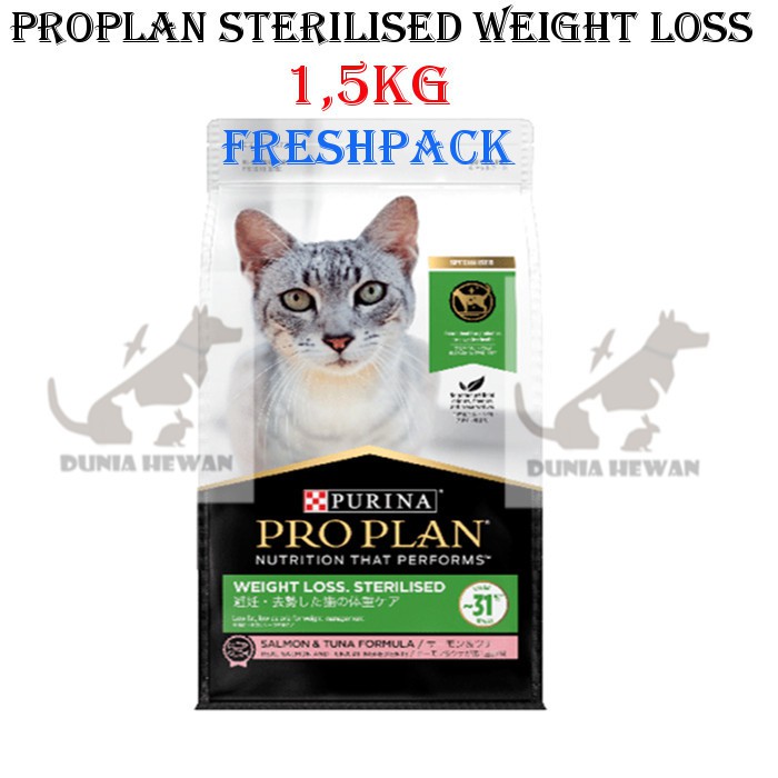 PRO PLAN/Proplan ADULT (Dewasa) Sterilised Weight Loss 1.5Kg 1.5 kg 1,5 KG 1,5KG