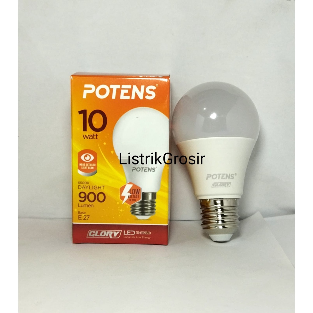 Potens Lampu Led Potens 10w Glory Led 10watt Putih Grosir Bergaransi