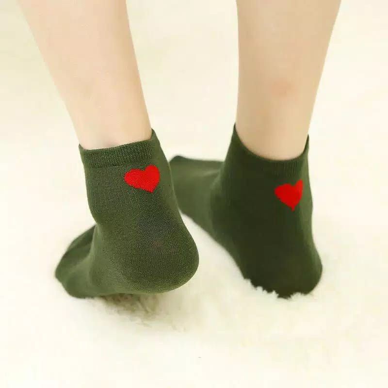 [COD] Kaos Kaki Polos Motif Love Cute Lucu Kaos Kaki Wanita Import Di atas Mata Kaki Kaos Kaki Import Ala Korea