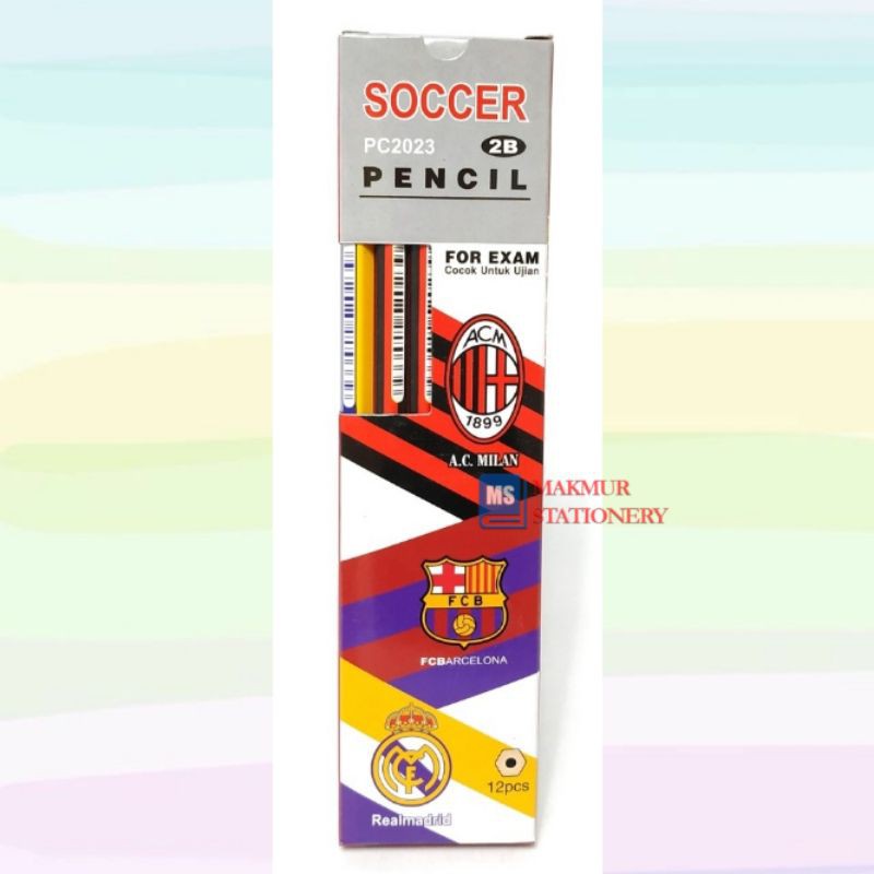 

Pensil 2B Motif Soccer PC 2023 (12 Pcs)