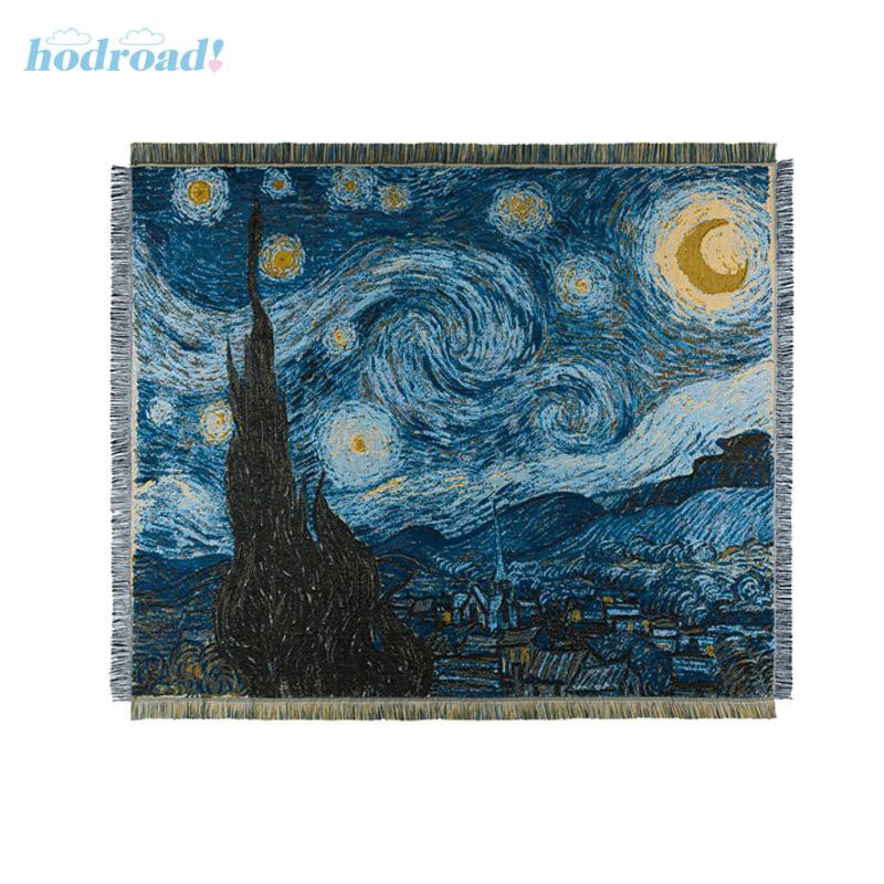 Tapestry Bedroom Decoration Van Gogh Starry Night Oil Painting Style Cotton Towel Accessory Shopee Indonesia