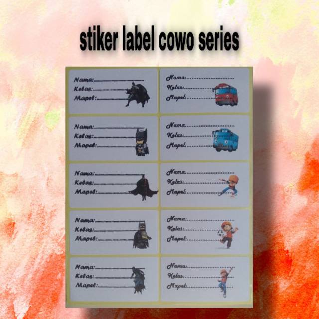 

Stiker label buku cow